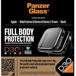 Tvrdené sklo Full Body D3O PanzerGlass pre Apple Watch 9, 8, 7 41 mm, čierna foto