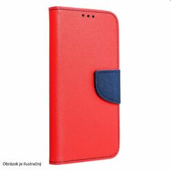 Knižkové puzdro FANCY Book pre Apple iPhone 14, červená/modrá