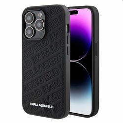 Zadný kryt Karl Lagerfeld PU Quilted Pattern pre Apple iPhone 15 Pro Max, čierna