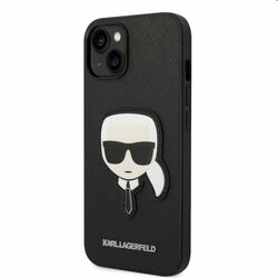 Puzdro Karl Lagerfeld PU Saffiano Karl Head for Apple iPhone 14, black