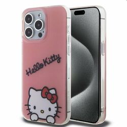 Zadný kryt Hello Kitty IML Daydreaming Logo pre Apple iPhone 15 Pro Max, ružová | pgs.sk