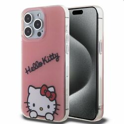 Zadný kryt Hello Kitty IML Daydreaming Logo pre Apple iPhone 15 Pro Max, ružová foto