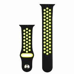 COTEetCI Sports Dot Band for Apple Watch 42/44/45mm, black/volt - OPENBOX (Rozbalený tovar s plnou zárukou) foto