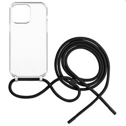 Zadný kryt FIXED Pure Neck so šnúrkou na krk pre Samsung Galaxy S24, čierna