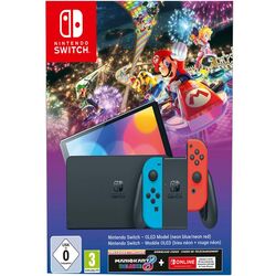 Nintendo Switch (OLED Model), neon + Mario Kart 8 Deluxe - OPENBOX (Rozbalený tovar s plnou zárukou)