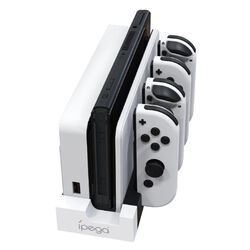 Nabíjacia stanca iPega 9186 pre Nintendo Switch Joy-con, biela/čierna | pgs.sk
