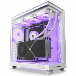 NZXT case H6 Flow RGB / 3x120 mm fan / glass / mesh panel / white | pgs.sk