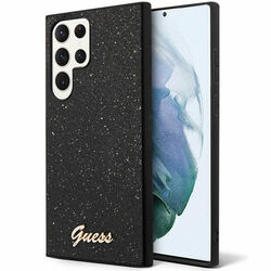 Zadný kryt Guess Glitter Flakes pre Samsung Galaxy S24 Ultra, čierna