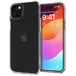 Zadný kryt Spigen Crystal Flex pre Apple iPhone 15 Plus, transparentná
