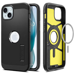Zadný kryt Spigen Tough Armor MagSafe pre Apple iPhone 15, čierna