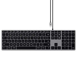 Satechi Slim W3 káblová podsvietená klávesnica pre Mac, sivá | pgs.sk