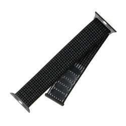 FIXED Nylon Strap for Apple Watch 42/44/45 mm, reflex black, vystavený, záruka 21 mesiacov | pgs.sk