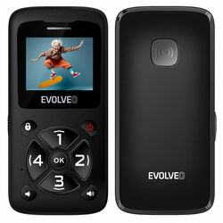 EVOLVEO EasyPhone ID, mobilný telefón pre seniorov, čierny