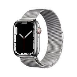 Apple Watch Series 7 GPS + Cellular (45mm), silver Stainless Steel Case, Trieda B - použité, záruka 12 mesiacov na pgs.sk
