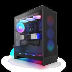 NZXT case H7 Flow RGB / 3x 140 mm fan / glass / mesh panel / black