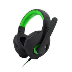 Herná sluchátka C-TECH Nemesis V2 (GHS-14G), casual gaming, černo-zelená