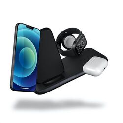 ZENS Aluminium 4 in 1 Stand Wireless Charger with 45W USB PD Black