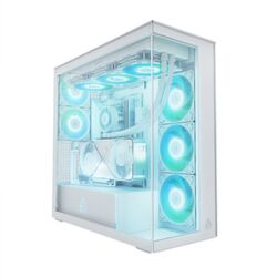 ARCTIC Premium PC Case Xtender VG (White), Vertical GPU Mounting, E-ATX