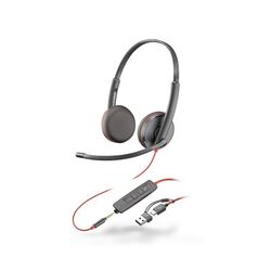 HP Poly Blackwire 3225 MS Teams náhlavná súprava, 3.5 mm jack + USB-C/A adaptér, stereo (bulk)