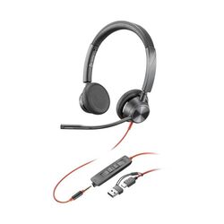 HP Poly Blackwire 3325 MS Teams náhlavná súprava, 3.5 mm jack + USB-C/A adaptér, stereo