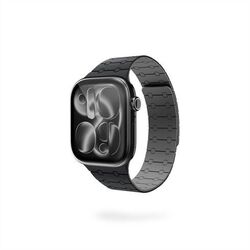 Epico Magnetic+ Silikonový remienok pre Apple Watch SE (40mm)/Series 1-9 (38/40/41mm) 10-11 (42mm) - čierna