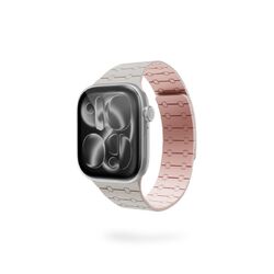Epico Magnetic+ Silikonový remienok pre Apple Watch SE (40mm)/Series 1-9 (38/40/41mm) 10-11 (42mm) - hviezdne biela