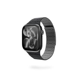 Epico Magnetic+ Silikonový remienok pre Apple Watch SE (44mm)/Series 1-9 (42/44/45mm) 10-11 (46mm)/Ultra (49mm) - čierna