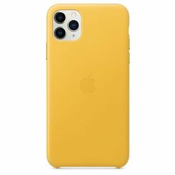 Apple iPhone 11 Pro Max Leather Case, meyer lemon