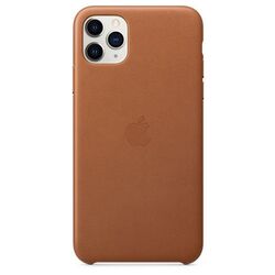 Apple iPhone 11 Pro Max Leather Case, saddle brown