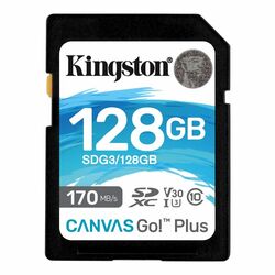 Kingston Canvas Go Plus Secure Digital SDXC UHS-I U3 128 GB | Class 10, rýchlosť 170/90 MB/s (SDG3/128 GB) | pgs.sk