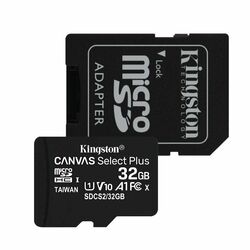 Kingston Canvas SeIect Plus Micro SDHC 32 GB , SD adaptér, UHS-I A1, Class 10 - rýchlosť 100 MB/s foto