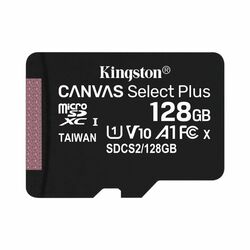 Kingston Canvas SeIect Plus Micro SDXC 128 GB, UHS-I A1, Class 10 - rýchlosť 100 MB/s | pgs.sk