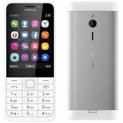 Nokia 230, Dual SIM White silver