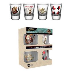 Poháriky DC Comics - Harley Quinn (4 ks)