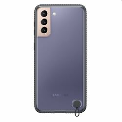Puzdro Clear Protective Cover pre Samsung Galaxy S21 - G991B, black (EF-GG991C)