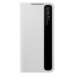 Puzdro Clear View Cover pre Samsung Galaxy S21 - G991B, light gray (EF-ZG991C)