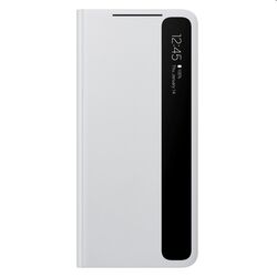 Puzdro Clear View Cover pre Samsung Galaxy S21 Ultra - G998B, light gray (EF-ZG998C)