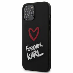 Púzdro Karl Lagerfeld  Forever silikónový pre iPhone 12 Pro Max, black