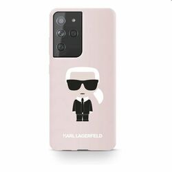 Puzdro Karl Lagerfeld Iconic Full Body pre Samsung Galaxy S21 Ultra - G998B, ružové