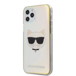 Púzdro Karl Lagerfeld PC/TPU Choupette Head pre iPhone 12/12 Pro, iridescent
