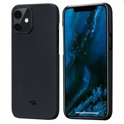Puzdro Pitaka Air z aramidových vlákien pre iPhone 12, čierne/šedé