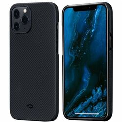 Puzdro Pitaka Air z aramidových vlákien pre iPhone 12 Pro, čierne/šedé