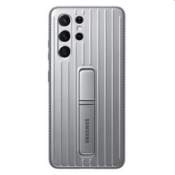 Puzdro Protective Standing Cover pre Samsung Galaxy S21 Ultra - G998B, light gray (EF-RG998C)