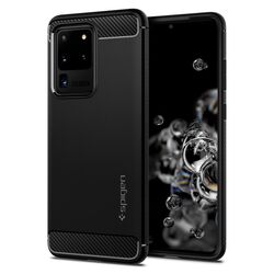 Puzdro Spigen Rugged Armor pre Samsung Galaxy S20 Ultra - G988F, Black