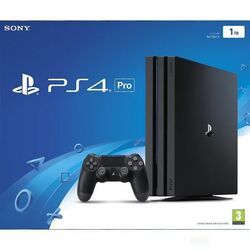 Sony PlayStation 4 Pro 1TB, jet black - BAZÁR (použitý tovar , zmluvná záruka 12 mesiacov)