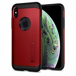 Spigen kryt Slim Armor pre iPhone XS - Merlot Red