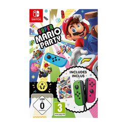Super Mario Party + ovládače Nintendo Joy-Con, neónová zelená / neónová ružová (NSW)