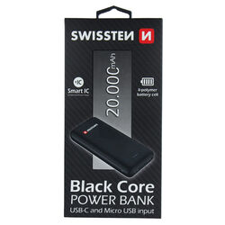 Swissten Black Core Slim Powerbank 20.000 mAh | pgs.sk