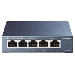 TP-Link TL-SG105 5x gigabitový sieťový switch stolný, kovová sivá | pgs.sk