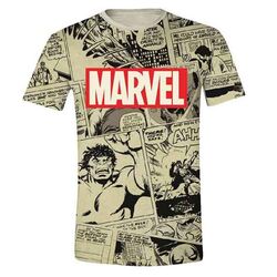 Tričko Marvel Logo and Comic Panels XL